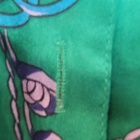 Vintage 90s Victoria's Secret Gold Label Silk Pajama Top Size M L Missing Button - Picture 9 of 11